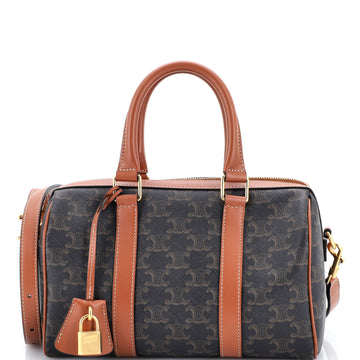 Celine Convertible Duffle Bag Triomphe Coated Canvas Medium