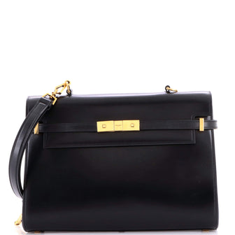 Saint Laurent Manhattan Top Handle Flap Bag Canvas with Leather Medium