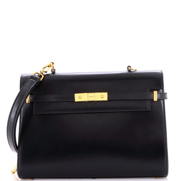 Saint Laurent Manhattan Top Handle Flap Bag Canvas with Leather Medium