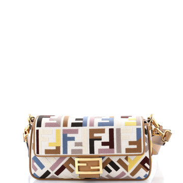 Fendi Baguette NM Bag Zucca Embroidered Canvas Medium