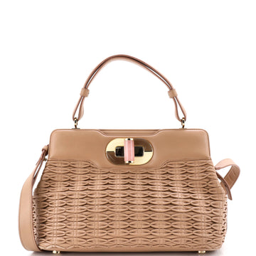 Bvlgari Isabella Rossellini Bag Ruched Leather Medium
