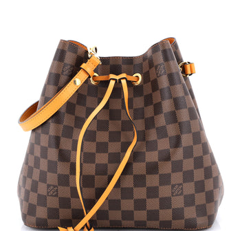 Louis Vuitton NeoNoe Handbag Damier with Leather MM