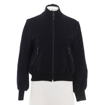 Louis Vuitton Women's Zip Up Jacket Embossed Polyamide Blend
