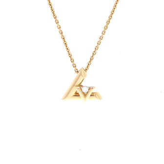Louis Vuitton LV Volt One Pendant Necklace 18K Yellow Gold with Diamond Small