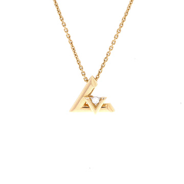 Louis Vuitton LV Volt One Pendant Necklace 18K Yellow Gold with Diamond Small