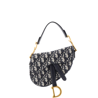 Christian Dior Saddle Handbag Oblique Canvas Mini