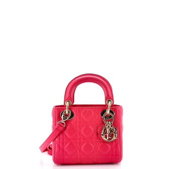 Christian Dior Lady Dior Bag Cannage Quilt Lambskin Mini
