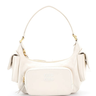 Miu Miu Pocket Shoulder Bag Leather