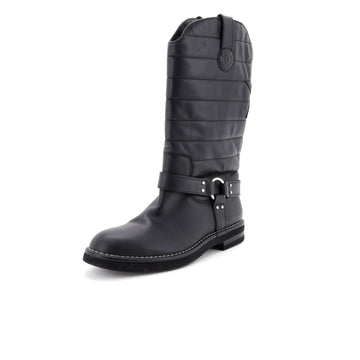 Chanel Women's Star Harness CC Mid-Calf Boots Leather