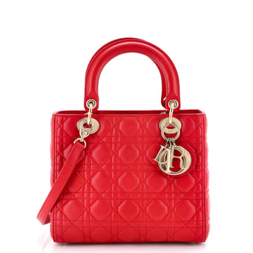 Christian Dior Lady Dior Bag Cannage Quilt Lambskin Medium