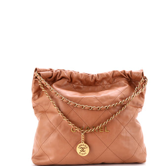 Chanel 22 Chain Hobo Quilted Calfskin Medium