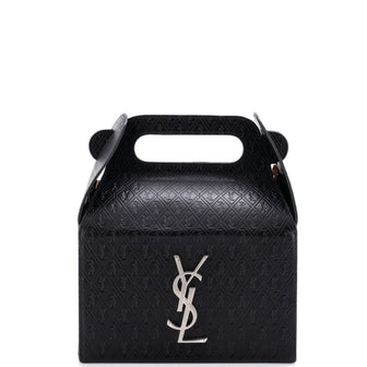 Saint Laurent Take-Away Box Bag Monogram All Over Leather