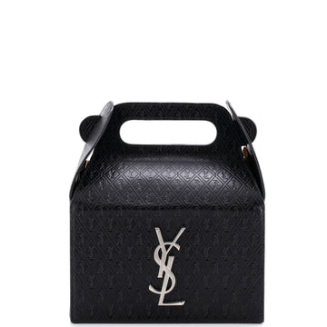 Saint Laurent Take-Away Box Bag Monogram All Over Leather