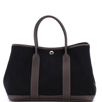 Hermes Garden Party Tote Toile and Leather 30