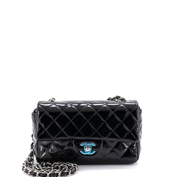 Chanel Classic Single Flap Bag Quilted Patent Mini