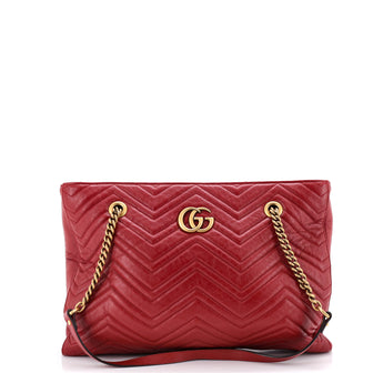 Gucci GG Marmont Zip Tote Matelasse Leather Medium