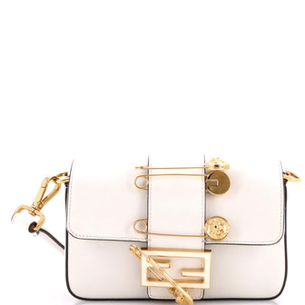 Fendi x Versace Fendace Brooch Baguette NM Bag Leather Mini