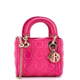 Christian Dior Lady Dior Bag Cannage Quilt Lambskin Mini