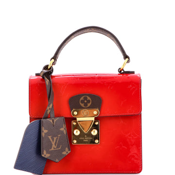 Louis Vuitton Spring Street NM Handbag Monogram Vernis with Monogram Canvas and Epi Leather