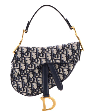 Christian Dior Saddle Handbag Oblique Canvas Mini