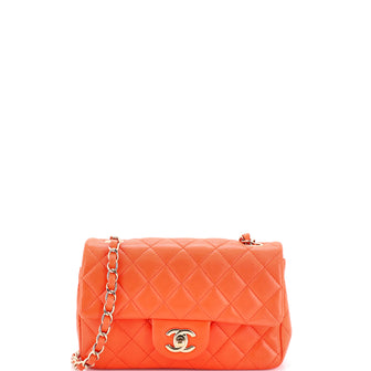 Chanel Classic Single Flap Bag Quilted Lambskin Mini