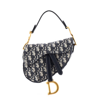 Christian Dior Saddle Handbag Oblique Canvas Mini
