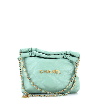 Chanel 22 Chain Hobo Quilted Calfskin Small
