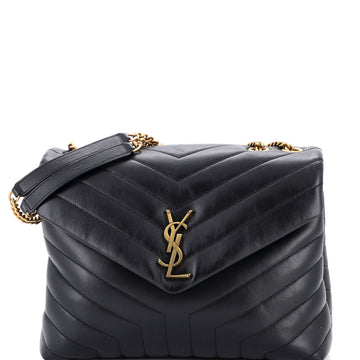 Saint Laurent Loulou Shoulder Bag Matelasse Chevron Leather Medium