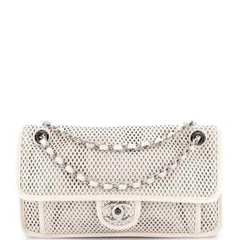 Chanel Up In The Air Flap Bag Perforated Leather Medium