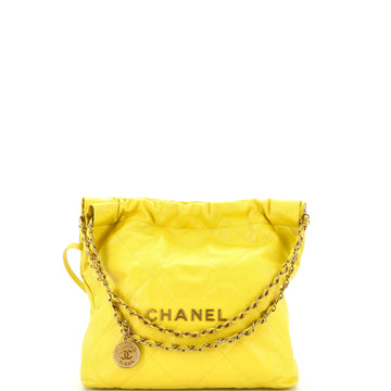 Chanel 22 Chain Hobo Quilted Calfskin Small