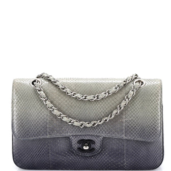Chanel Classic Double Flap Bag Python Medium