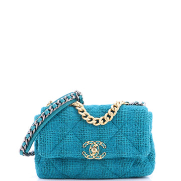 Chanel 19 Flap Bag Quilted Tweed Medium