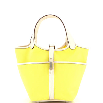 Hermes Cargo Picotin Lock Bag Canvas and Swift PM