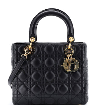 Christian Dior Lady Dior Bag Cannage Quilt Lambskin Medium