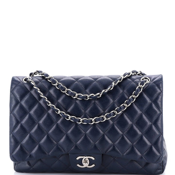 Chanel Classic Double Flap Bag Quilted Caviar Maxi