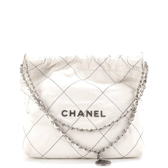 Chanel 22 Chain Hobo Quilted Calfskin Small
