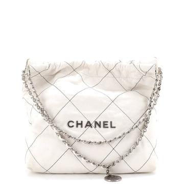 Chanel 22 Chain Hobo Quilted Calfskin Small