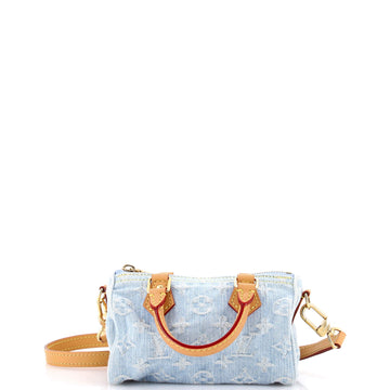 Louis Vuitton Speedy Bandouliere NM Bag Monogram Denim Sky Nano