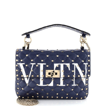 Valentino Garavani VLTN Rockstud Spike Flap Bag Quilted Leather Medium