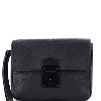 Louis Vuitton S Lock Clutch Bag Monogram Taurillon Leather