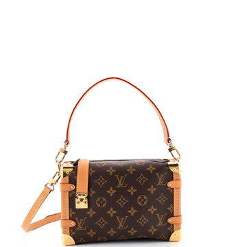 Louis Vuitton Side Trunk Handbag Monogram Canvas MM