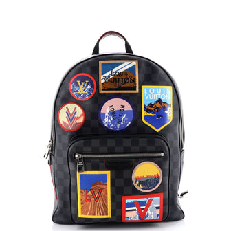 Louis Vuitton Josh Backpack Alps Patches Damier Graphite