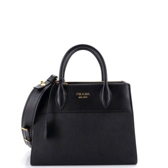 Prada Esplanade Tote Saffiano with City Calf Small