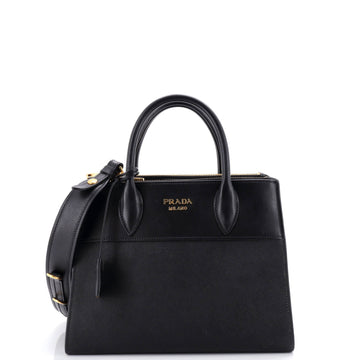 Prada Esplanade Tote Saffiano with City Calf Small