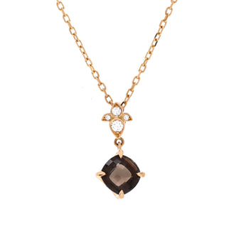 Cartier Indian Mystery Ryuse Necklace 18K Rose Gold with Smoky Quartz and Diamonds