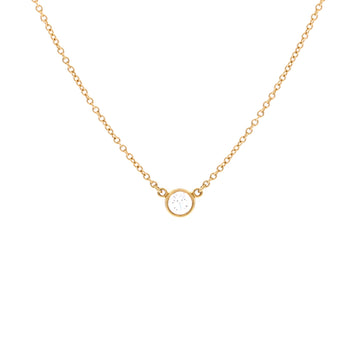 Tiffany & Co. Elsa Peretti Diamonds By The Yard Pendant Necklace 18K Yellow Gold and Diamond 0.20-0.29CT