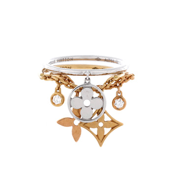 Louis Vuitton Idylle Blossom Pampilles Ring Set 18K Tricolor Gold with Diamonds