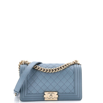Chanel Boy Flap Bag Quilted Calfskin Old Medium