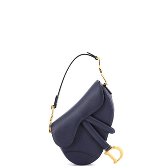 Christian Dior Saddle Handbag Leather Mini