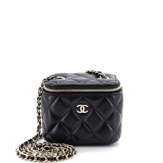 Chanel Classic Vanity Case with Chain Quilted Lambskin Mini